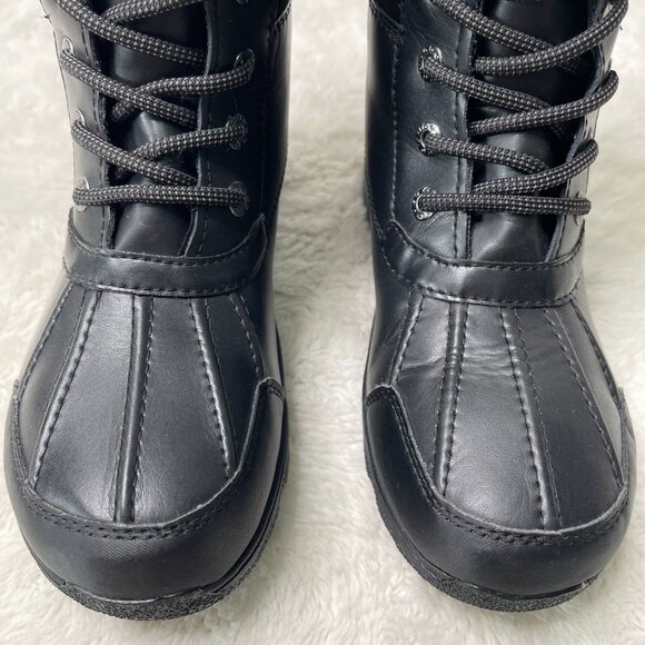 UGG #1098890K Kid's Black Butte II Lace Up Boot Leather Shoes Size 4 US - Picture 5 of 11